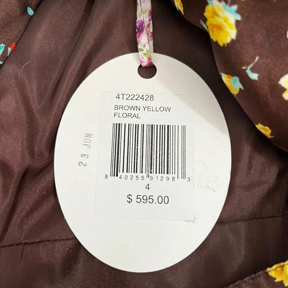 NWT AUTUMN ADEIGBO Bridgette Puff Sleeve Cut-Out Top size 4 - Picture 8 of 14